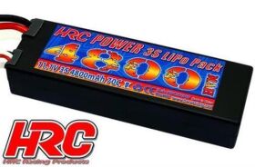 HRC Racing Akku LiPo 3S 11.1V 4800mAh 70C RC Car HRC 4800 Hard Case Ultra T (Deans Kompatible) Stecker / HRC02348D