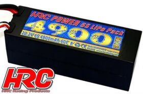 HRC Racing Akku LiPo 6S 22.2V 4900mAh 60C/110C Hard Case...