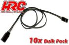 HRC Racing Servo VerLänge Längerungs Kabel Männchen/Weibchen JR typ 60cm Länge Schwarz/Schwarz/Schwarz BULK 10 Stk. / HRC9245KB