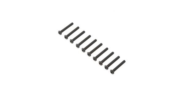 Losi Linsenkopfschraube Stahl schwarz Oxide M4 x 30mm (10 Stück) / LOS255011