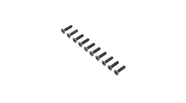 LOSI Ersatzteil Flat Head Screws, Stl, BO, M4 x 16mm (10) / LOS255017