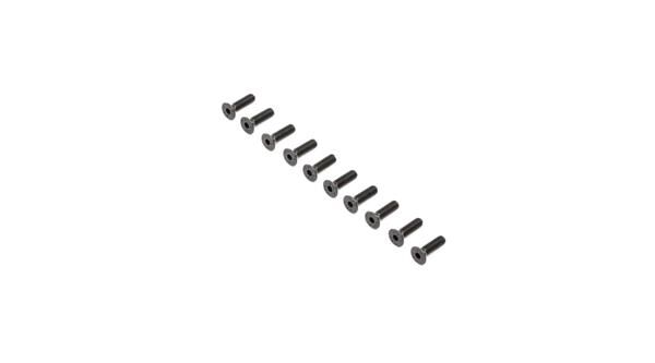 Losi Senkkopfschraube Stahl schwarz Oxide M4 x 14mm (10 Stück) / LOS255019