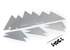 TRAXXAS Rohrrahmen-Chassis Innen-Panle-Set Alu silber /...
