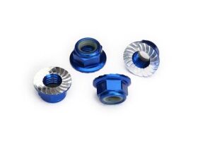 TRAXXAS Kragen-Stoppmutter 5mm Alu verzahnt (4) blau /...