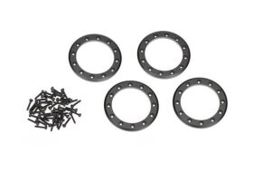 TRAXXAS Beadlock Rings Schwarz (2.2) Alu (4) + Schrauben...
