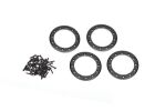 TRAXXAS Beadlock Rings Schwarz (1.9) Alu (4) + Schrauben / TRX8169T