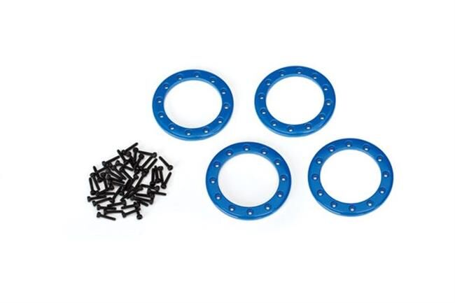 TRAXXAS Beadlock Rings Blau (1.9) Alu (4) + Schrauben / TRX8169X