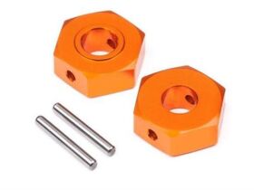 HB RACING ALUMINUM HEX HUB 12MM (REAR/2PCS) / HB112746