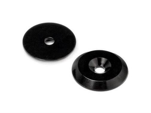 HB RACING ALUMINUM WING MOUNT WASHER (BLACK/2pcs) / HB114763