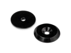 HB RACING ALUMINUM WING MOUNT WASHER (BLACK/2pcs) / HB114763