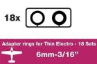 APC Adapter rings APC SLOWFLYER 18 Sets (6mm & 3/16") / AP-AR18SF