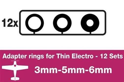 APC Adapter rings APC SLOWFLYER 12 Sets (3mm, 5mm, 6mm) / AP-ARM12SF
