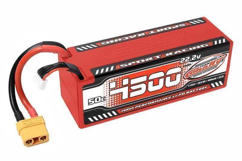 Team Corally Sport Racing 50C LiPo Akku 4500mAh 22.2V Stick 6S Hard Wire XT90 / C-49431