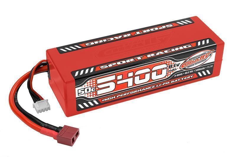 Team Corally Sport Racing 50C LiPo Akku 5400mAh 11.1V Stick 3S Hard Wire T-Plug / C-49445