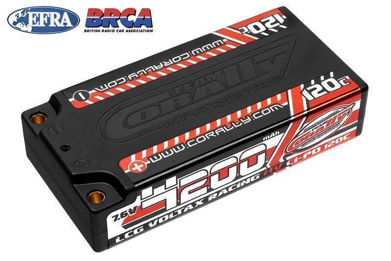 Team Corally Voltax 120C LiPo HV Akku 4200 mAh 7.6V LCG Shorty 2S 4mm Bullit / C-49600