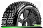 Louise B-HORNET 1-8 Buggy Reifen Fertig Verklebt Super Soft Speichen Felgen Schwarz Hex 17mm 1 Paar / T3150VB