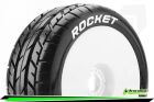 Louise B-ROCKET 1-8 Buggy Reifen Fertig Verklebt Soft Felgen Weiss Hex 17mm 1 Paar / T3190SW