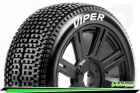 Louise B-VIPER-JA 1-8 Buggy Reifen Fertig Verklebt Super Soft Speichen Felgen Schwarz Hex 17mm 1 Paar / T3194VB