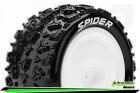 Louise E-SPIDER 1-10 Buggy Reifen Fertig Verklebt Soft Felgen Weiss Kyosho Hex 12mm 4WD Hinten 1 Paar / T3200SWKR