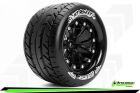 Louise MT-ROCKET 1-10 Monster Truck Reifen Fertig Verklebt Soft 2.8" Felgen Schwarz 0-Offset EP STAMPEDE 2WD Hinten EP RUSTLER 2WD Hinten EP MONSTER JAM 2WD Hinten 1 Paar / T3201SB