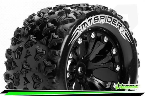 Louise MT-SPIDER 1-10 Monster Truck Reifen Fertig Verklebt Hex 14mm ARRMA 4X4 1-10 Vorne Hinten 1 Paar / T3203SBM