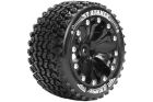 Louise RC ST-Hummer 1:10 Stadium Truck Reifen Fertig verklebt Soft 2,8" Felgen Schwarz 0-Offset EP Stampede 2WD hinten EP Rustler 2WD hinten EP Monster Jam 2WD hinten 1 Paar / LR-T3209SB