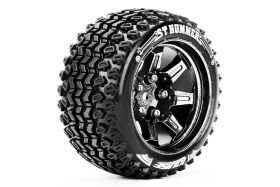 Louise RC ST-Hummer 1:10 Stadium Truck Reifen Fertig verklebt Soft 2,8" Felgen Schwarz Chrom Hex 14 mm Arrma 4 × 4 1:10 Vorne hinten 1 Paar / LR-T3209SBCM