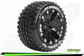 Louise ST-HUMMER 1-10 Stadium Truck Reifen Fertig Verklebt Soft 2.8" Felgen Schwarz 1/2"-Offset GP JATO 2WD Hinten GP STAMPEDE 2WD Hinten GP RUSTLER 2WD Hinten EP STAMPEDE / T3209SBH