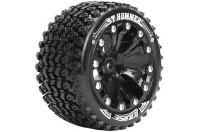 Louise RC ST-Hummer 1:10 Stadium Truck Reifen Fertig verklebt Soft 2,8" Felgen Schwarz Hex 14 mm Arrma 4 × 4 1:10 Vorne hinten. 1 Paar / LR-T3209SBM