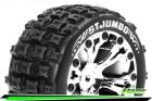 Louise ST-JUMBO 1-10 Stadium Truck Reifen Fertig Verklebt Soft 2.8" Felgen Chrom 1/2"-Offset GP JATO 2WD Hinten GP STAMPEDE 2WD Hinten GP RUSTLER 2WD Hinten EP STAMPEDE 2WD / T3210SCH