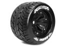 Louise RC MT-Rocket 1:8 Monster Truck Reifen Fertig verklebt Medium 3,8" Felgen Schwarz 0-Offset EP E-Maxx vorn hinten GP Revo 3,3 vorn hinten GP Hpi Savage XL vorn / LR-T3217B