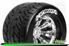 Louise MT-ROCKET 1-8 Monster Truck Reifen Fertig Verklebt Medium 3.8" Felgen Chrom 1/2"-Offset EP E-REVO Vorder Hinten EP SUMMIT Vorder Hinten GP T-MAXX 3.3 Vorder Hint / T3217CH