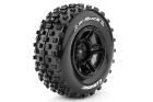 Louise RC SC-Rock 1:10 Short Course Reifen Fertig verklebt Soft Felgen Schwarz Associated SC10 4 × 4 vorn hinten 1 Paar / LR-T3229SBAA