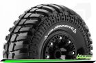 Louise CR-ARDENT 1-10 Crawler Reifen Fertig Verklebt Super Soft 2.2" Felgen Schwarz Hex 12mm 1 Paar / T3237VB