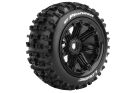 Louise RC ST-Pioneer Stadium Truck Reifen Fertig verklebt Sport 3,8" Beadlock Felgen Schwarz E-Revo E-Maxx Summit Arrma Stadium Trucks Hpi Savage Vorne hinten 1 Paar / LR-T3287B