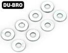 DU-BRO Washers 2mm Flat Washers (8 pcs per package) / DUB2107