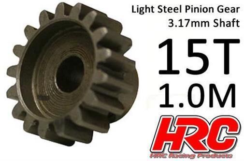 HRC Racing Motorritzel 1.0M / 3.17mm Achse Stahl Leicht 15Z / HRC71015S