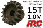 HRC Racing Motorritzel 1.0M / 3.17mm Achse Stahl Leicht 15Z / HRC71015S