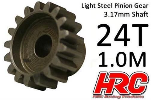 HRC Racing Motorritzel 1.0M / 3.17mm Achse Stahl Leicht 24Z / HRC71024S