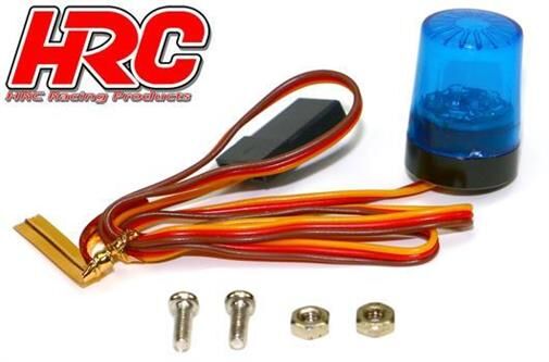 HRC Racing Lichtset 1/10 TC/Drift LED JR Stecker Einzeln Dach Blinklicht V5 Blau / HRC8737B5
