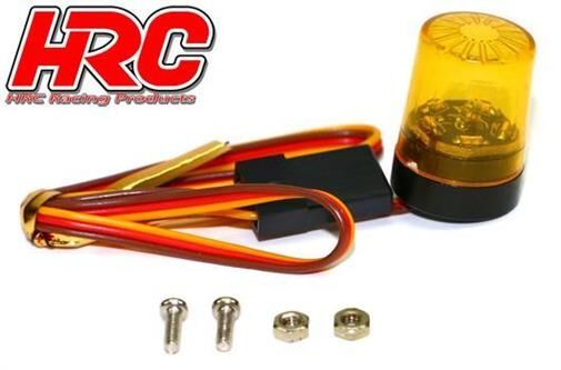 HRC Racing Lichtset 1/10 TC/Drift LED JR Stecker Einzeln Dach Blinklicht V5 Orange / HRC8737O5