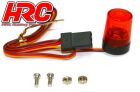 HRC Racing Lichtset 1/10 TC/Drift LED JR Stecker Einzeln Dach Blinklicht V5 Rot / HRC8737R5