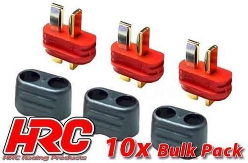 HRC Racing Stecker Gold Ultra-T mit Schutz (Deans Kompatible) männchen (10 Stk.) / HRC9031PB