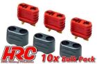 HRC Racing Stecker Gold Ultra-T mit Schutz (Deans Kompatible) weibchen (10 Stk.) / HRC9032PB