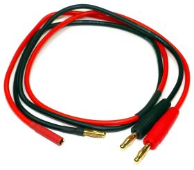HRC Racing Ladekabel 4mm Bullet zu 4mm (m) Minus / 4mm (w) plus Stecker 300mm Gold / HRC9103G