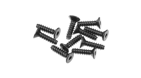 Axial Ersatzteil AXA0414 Hex Sckt TappingFlat Hd M2.6x10mm Blk (10) / AXIC0004