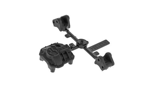 Axial Ersatzteil AX31437 AR44 Diff Cover & Link Mounts Black / AXIC1437