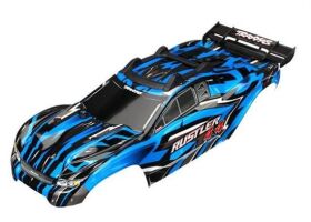 TRAXXAS Karo Rustler 4X4 blau +Decals mit Karohalterung /...