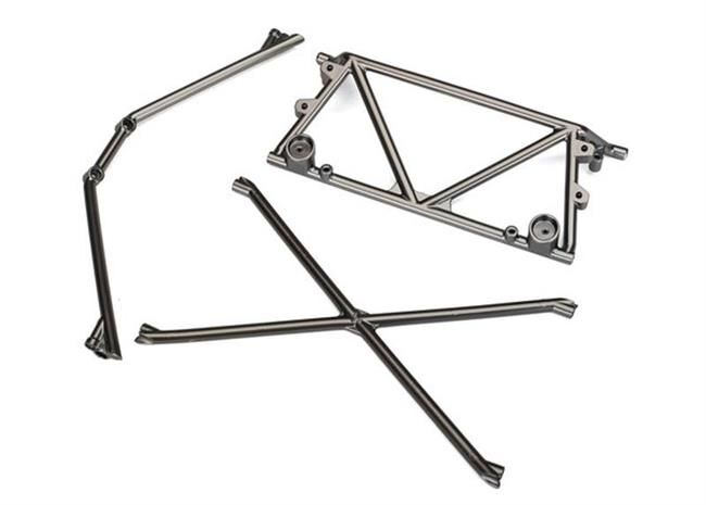 TRAXXAS Tube-Chassis, Center-Support (satin schwarz chrome-plated) / TRX8433X