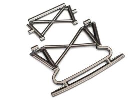 TRAXXAS Bumper+Halter vorn (satin schwarz chrome-plated)...